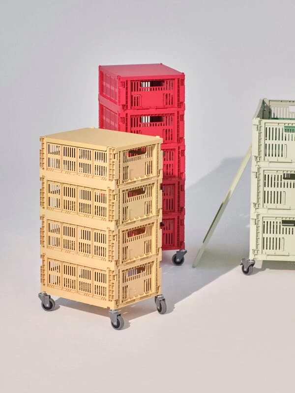HAY Colour Crate, M, Recycled Plastic, Red - Image 4