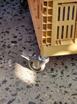 HAY Colour Crate Lid, L, Golden Yellow 9 HAY Colour Crate Lid, L, Golden Yellow -Hay HAY Colour Crate Wheels HAY Colour Crate L golden yellow 1