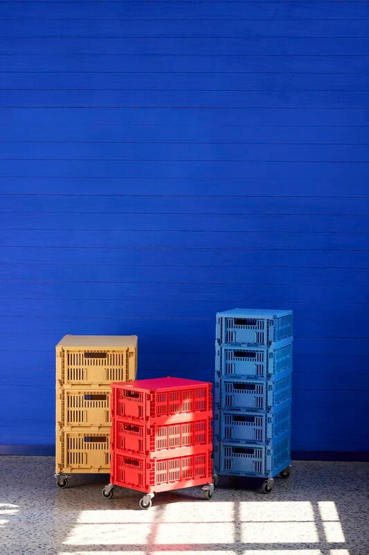HAY Colour Crate, M, Recycled Plastic, Electric Blue 4 HAY Colour Crate, M, Recycled Plastic, Electric Blue - Image 4