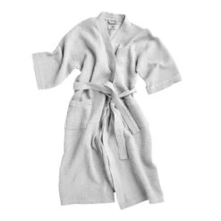 Hay 52 HAY Waffle Bathrobe, One Size, Grey