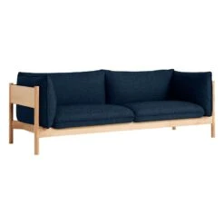 HAY Arbour 3-seater, Flamiber Dark Blue - Oiled Waxed Oak