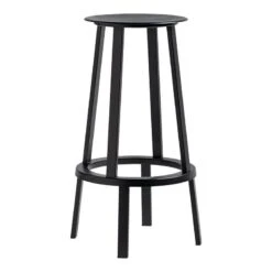 HAY Revolver Bar Stool, 76 Cm, Black