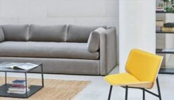 HAY Hackney Sofa, 3-seater, Lola Warm Grey 5 HAY Hackney Sofa, 3-seater, Lola Warm Grey -Hay Hackney 3 seater Lola warm grey Eiffel Coffee Table Square Moire Kelim warm yellow Dapper Steelcut Trio 446 1
