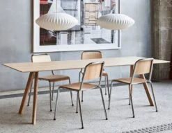 HAY Nelson Saucer Bubble Pendant, M 9 HAY Nelson Saucer Bubble Pendant, M -Hay Halftime chromed base matt lacquered oak CPH30 matt lacquered oak Bubble Lamp Saucer M