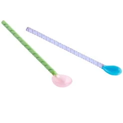 HAY Glass Spoons Twist, 2 Pcs