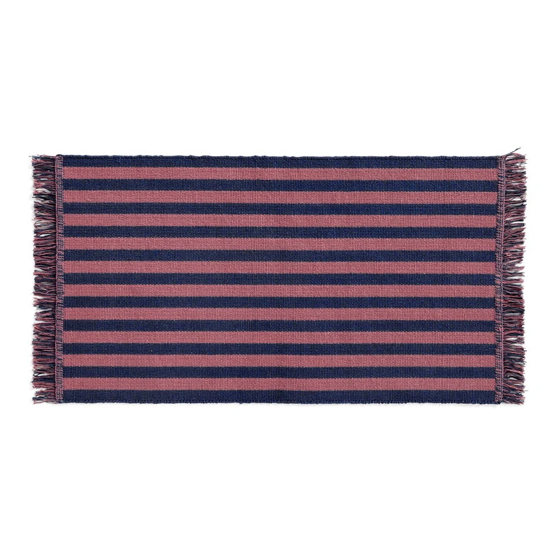 HAY Stripes And Stripes Door Mat, Navy Cacao 1 HAY Stripes And Stripes Door Mat, Navy Cacao