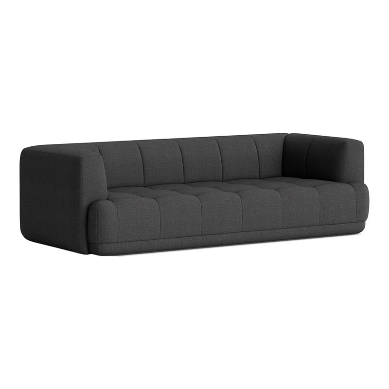 HAY Quilton 3-seater Sofa, Dark Grey Canvas 174 1 HAY Quilton 3-seater Sofa, Dark Grey Canvas 174
