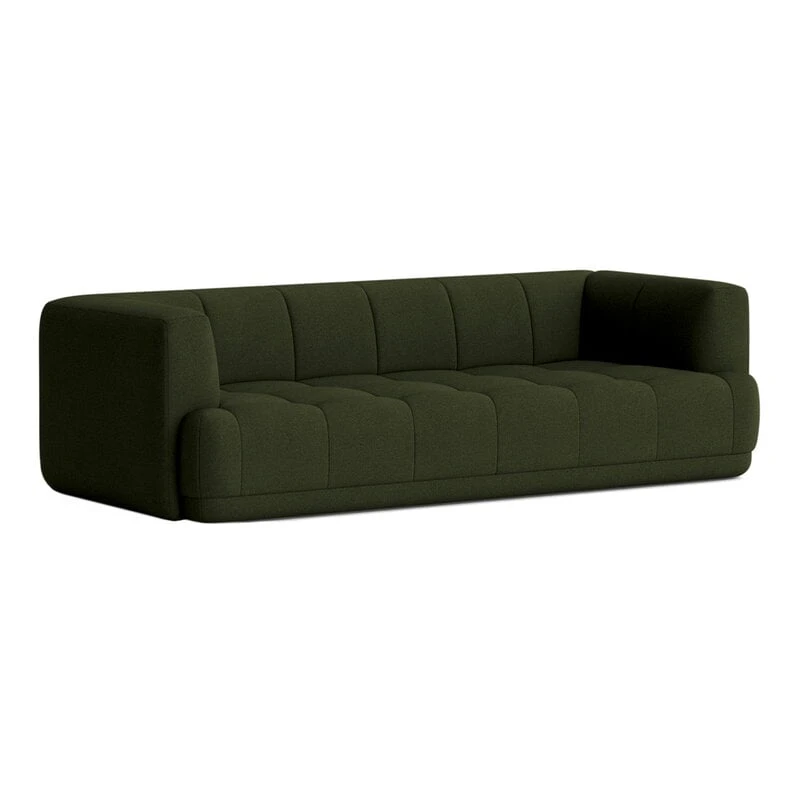 HAY Quilton 3-seater Sofa, Green Vidar 972 1 HAY Quilton 3-seater Sofa, Green Vidar 972