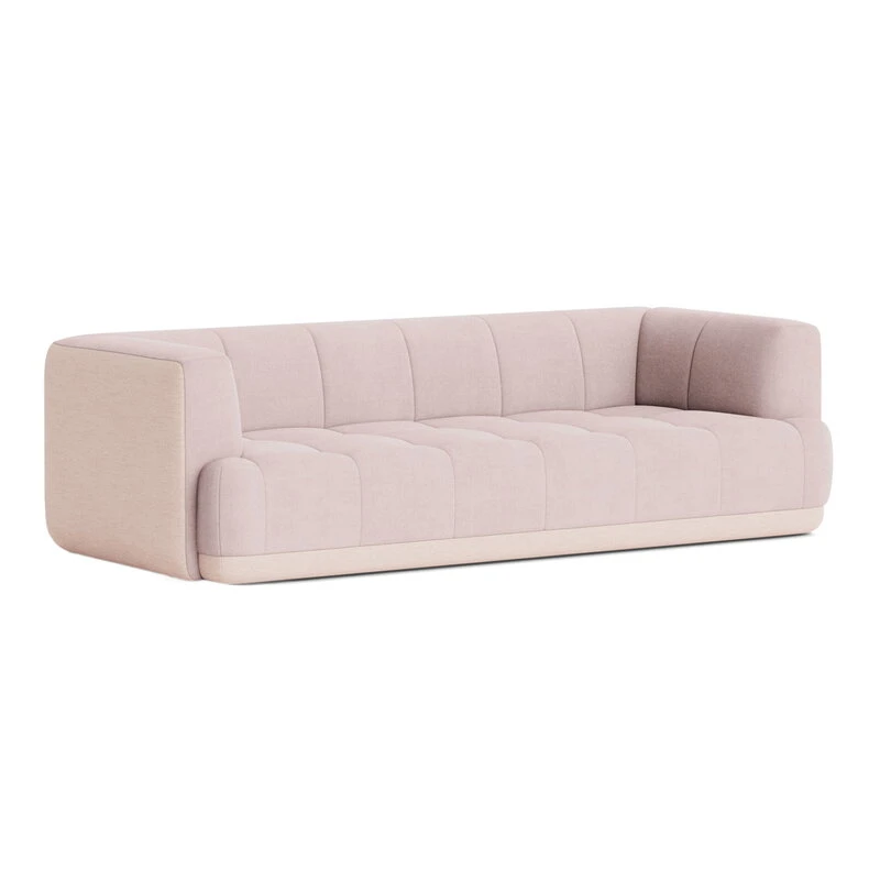 HAY Quilton Duo 3-seater Sofa, Light Pink, Linara 415 - Mode 026 1 HAY Quilton Duo 3-seater Sofa, Light Pink, Linara 415 - Mode 026