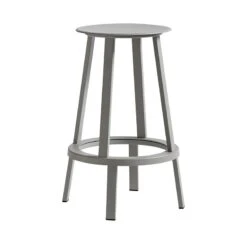 HAY Revolver Bar Stool, 65 Cm, Grey