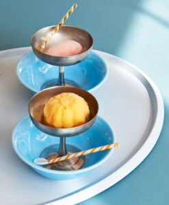 HAY Glass Spoons Spice, 3 Pcs -Hay Italian Ice Cup Glass Spoons Spice Rainbow Bowl light blue