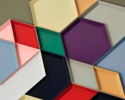 HAY Kaleido Tray L, White -Hay Kaleido XS pine green red butterscotch Kaleido S purple dusty yellow Kaleido L white Kaleido XL grey dark blue 8