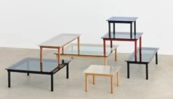 HAY Kofi Table 100 X 100 Cm, Black Lacquered Oak - Grey Glass 9 HAY Kofi Table 100 X 100 Cm, Black Lacquered Oak - Grey Glass -Hay Kofi family 6