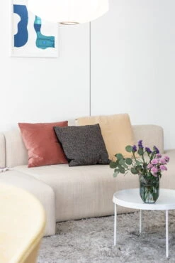 HAY Shaggy Rug, Warm Grey 7 HAY Shaggy Rug, Warm Grey -Hay Mags 3 seater comb 5 Remix 223 Tulou Coffee Table off white