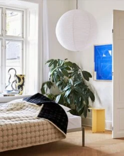 HAY Slit Table, 35 Cm, High, Light Yellow 10 HAY Slit Table, 35 Cm, High, Light Yellow -Hay Mega Dot black and cream Slit Table light yellow Rice Paper Shade