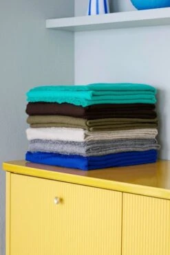 HAY Mono Blanket, 130 X 180 Cm, Ultramarine -Hay Mono Blanket ultra marine steel grey olive creme melange chocolate aqua green