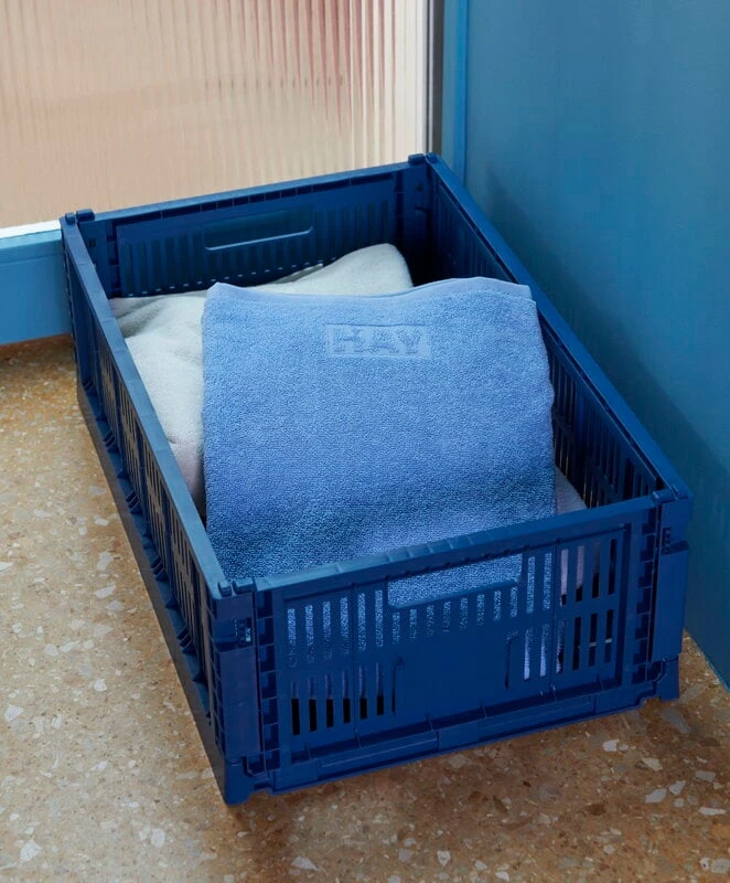 HAY Colour Crate, L, Recycled Plastic, Dark Blue 6 HAY Colour Crate, L, Recycled Plastic, Dark Blue - Image 6