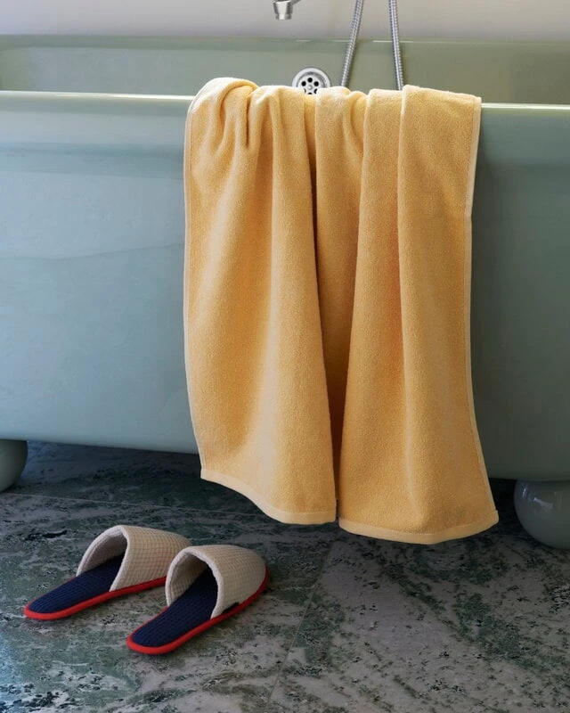 HAY Mono Bath Towel, Yellow 5 HAY Mono Bath Towel, Yellow - Image 5