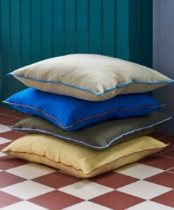 HAY Outline Cushion, 50 X 50 Cm, Grey Blue -Hay Outline Cushion vivid blue lemon sorbet grey blue moss 1