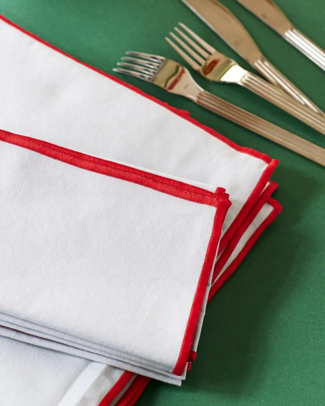 HAY Outline Napkins, Set Of 4, Light Blue 5 HAY Outline Napkins, Set Of 4, Light Blue - Image 5