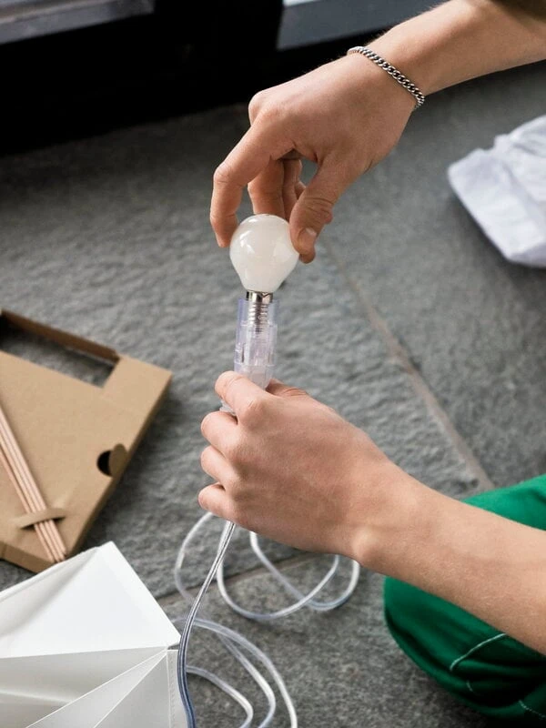 HAY Paper Cube Table Lamp, White 4 HAY Paper Cube Table Lamp, White - Image 4