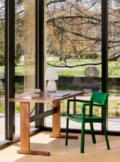 HAY Pastis Armchair, Pine Green -Hay Passerelle Table Desk wb lacquered walnut ink black crossbar Pastis Armchair pine green wb lacquered ash Apollo Table Lamp Shade