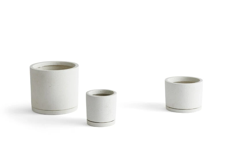 HAY Plant Pot With Saucer, XXL, White 2 HAY Plant Pot With Saucer, XXL, White - Image 2