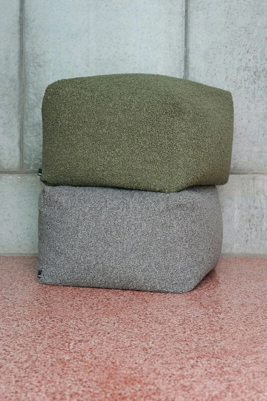 HAY Pouf Snug, Olive 2 HAY Pouf Snug, Olive - Image 2
