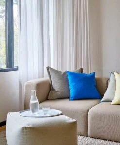 HAY Outline Cushion, 50 X 50 Cm, Grey Blue -Hay Pouf warm grey Mags 3 Seater comb 1 Hallingdal 220 Plica Sprinkle cream Outline Cushion vivid blue Ellipse Tray light grey 1