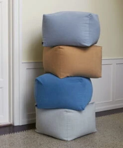 HAY Pouf, Grey Sprinkle 11 HAY Pouf, Grey Sprinkle -Hay Pouf soft blue mustard vivid blue grey sprinkle