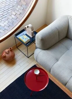 HAY DLM Table, Cherry Red, High Gloss -Hay Quilton 3 Seater Linen Grid adriatic blue DLM cherry red high gloss Tray Table deep blue high gloss Bias dark blue