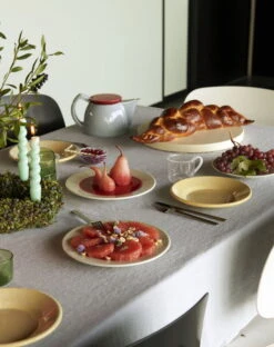 HAY Glass Cup, 2 Pcs, White Swirl -Hay Rainbow Plate sand Borosilicate Cup white swirl