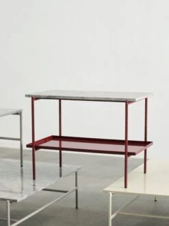 HAY Rebar Side Table, 75 X 44 Cm, Alabaster - Beige Marble -Hay Rebar Coffee Table family detail 05