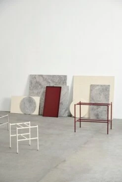 HAY Rebar Side Table, 75 X 44 Cm, Fossil Grey - Grey Marble -Hay Rebar Coffee Table family detail 07 1