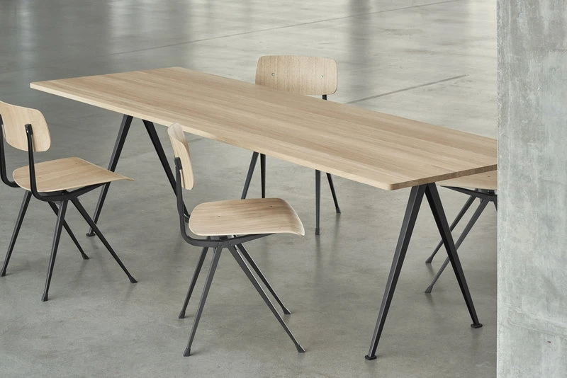 HAY Pyramid Table 02, Black - Matt Lacquered Oak 2 HAY Pyramid Table 02, Black - Matt Lacquered Oak - Image 2