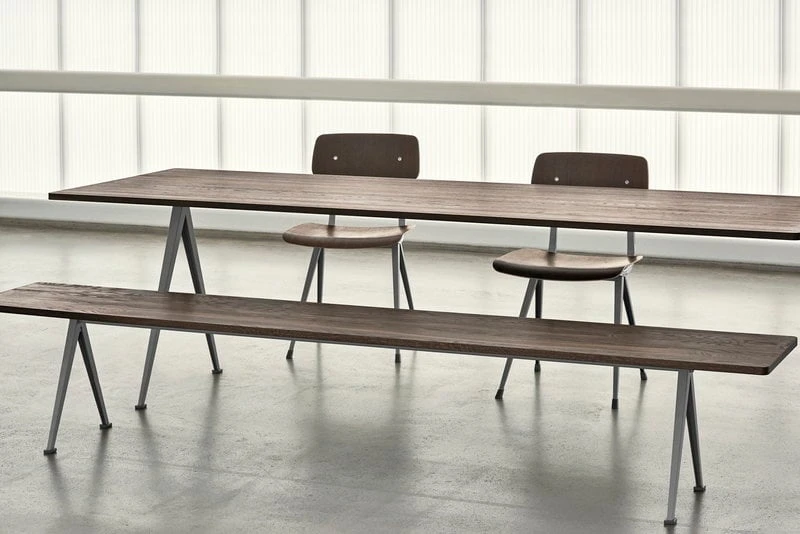 HAY Pyramid Table 02, Beige - Smoked Oak 2 HAY Pyramid Table 02, Beige - Smoked Oak - Image 2