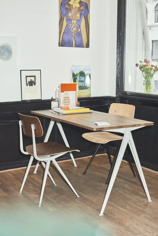 HAY Pyramid Table 01, Beige - Lacquered Oak 2 HAY Pyramid Table 01, Beige - Lacquered Oak - Image 2