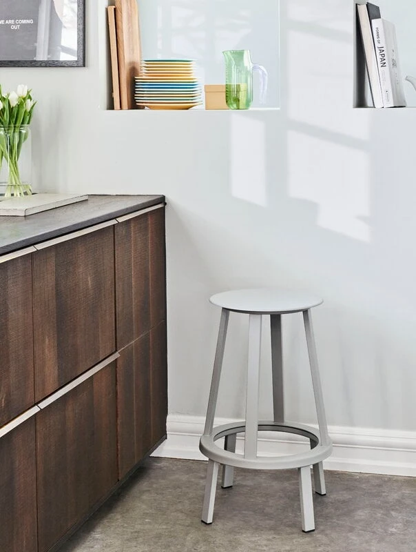 HAY Revolver Bar Stool, 65 Cm, Grey 2 HAY Revolver Bar Stool, 65 Cm, Grey - Image 2