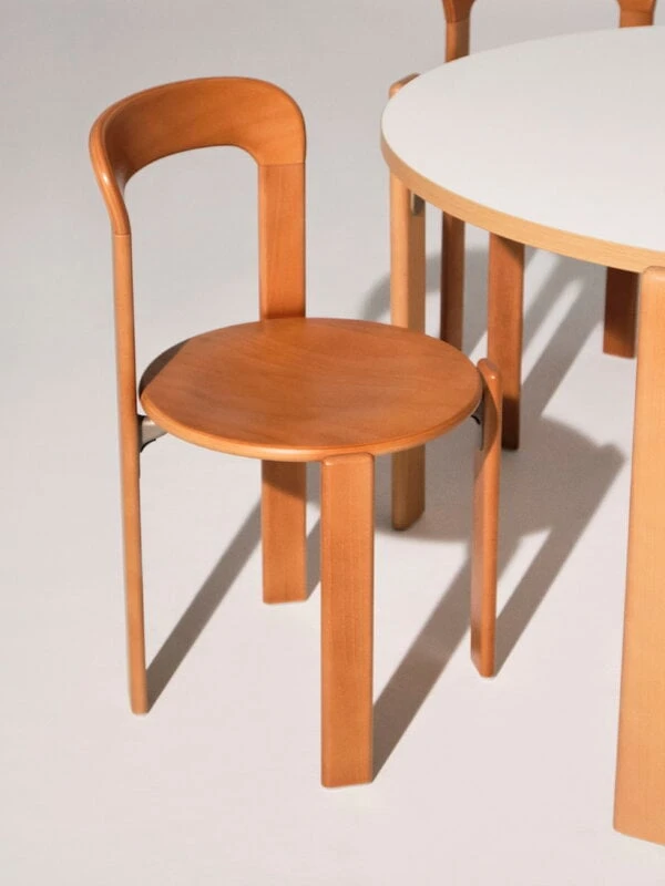 HAY Rey Table, 128 Cm, Golden - Ivory White 4 HAY Rey Table, 128 Cm, Golden - Ivory White - Image 4