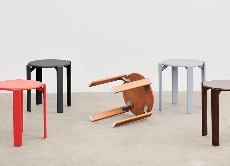 HAY Rey Stool, Scarlet Red 6 HAY Rey Stool, Scarlet Red - Image 6