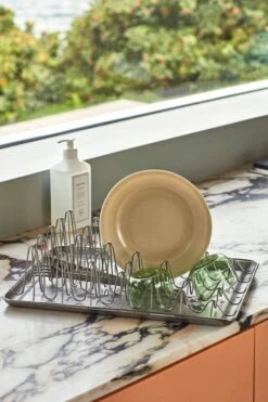 HAY Shortwave Dish Rack -Hay Shortwave Dish Rack Rainbow Deep Plate sand Tint Glass green Hand Wash