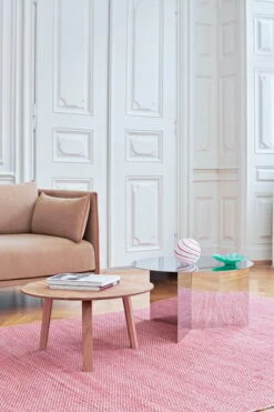 HAY Silhouette Sofa 2-seater, Linara 142/Sense Cognac - Oiled Oak -Hay Silhouette Sofa Linara 142 Slit Table Mirror Bella Coffee Table Oiled Oak 1