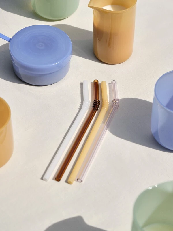 HAY Sip Swirl Straws, 6 Pcs, Glass - Image 6