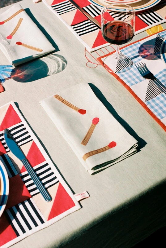 HAY Sobremesa Placemat, Stripe, Red 3 HAY Sobremesa Placemat, Stripe, Red - Image 3