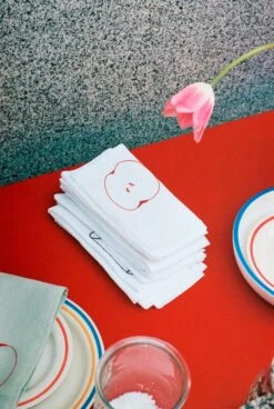 HAY Sobremesa Napkin, 4 Pcs, White -Hay Sobremesa Napkin Set of 4 white