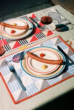 HAY Sobremesa Placemat, Check, Blue -Hay Sobremesa Place Mat Sobremesa Plate 245 Set of 2 Sobremesa Plate 185 Set of 2