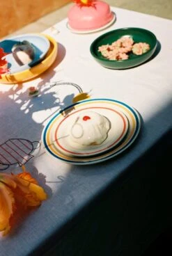 HAY Sobremesa Plate, 2 Pcs, 24,5 Cm, Blue - Yellow -Hay Sobremesa Plate 185 Set of 2 Sobremesa Plate 245 Set of 2 Sobremesa Serving Bowl 1