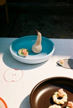 HAY Sobremesa Serving Bowl, M, Light Blue 10 HAY Sobremesa Serving Bowl, M, Light Blue -Hay Sobremesa Serving Bowl M light blue dark brown