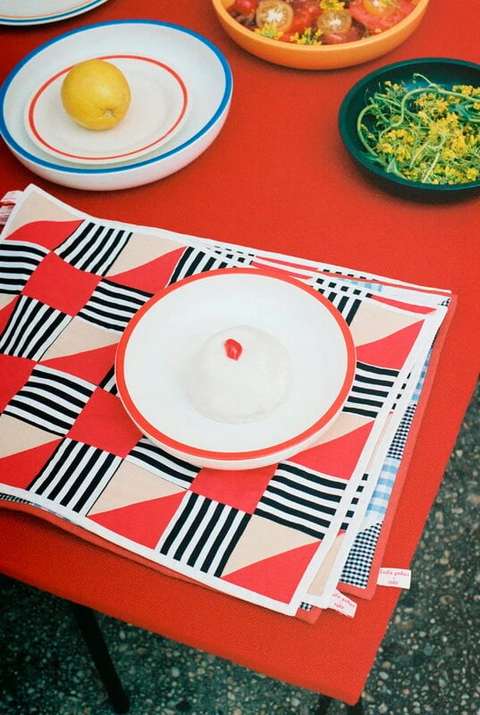 HAY Sobremesa Placemat, Stripe, Red 2 HAY Sobremesa Placemat, Stripe, Red - Image 2