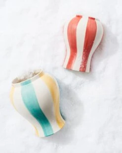 HAY Sobremesa Stripe Vase, S, Red -Hay Sobremesa Stripe Vase Family 01